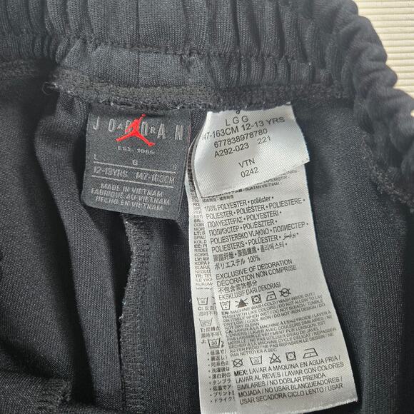 Nike Air Jordan Jumpman Athletic Black Jogger‎ Sweatpants Youth Size Large - Picture 3 of 7